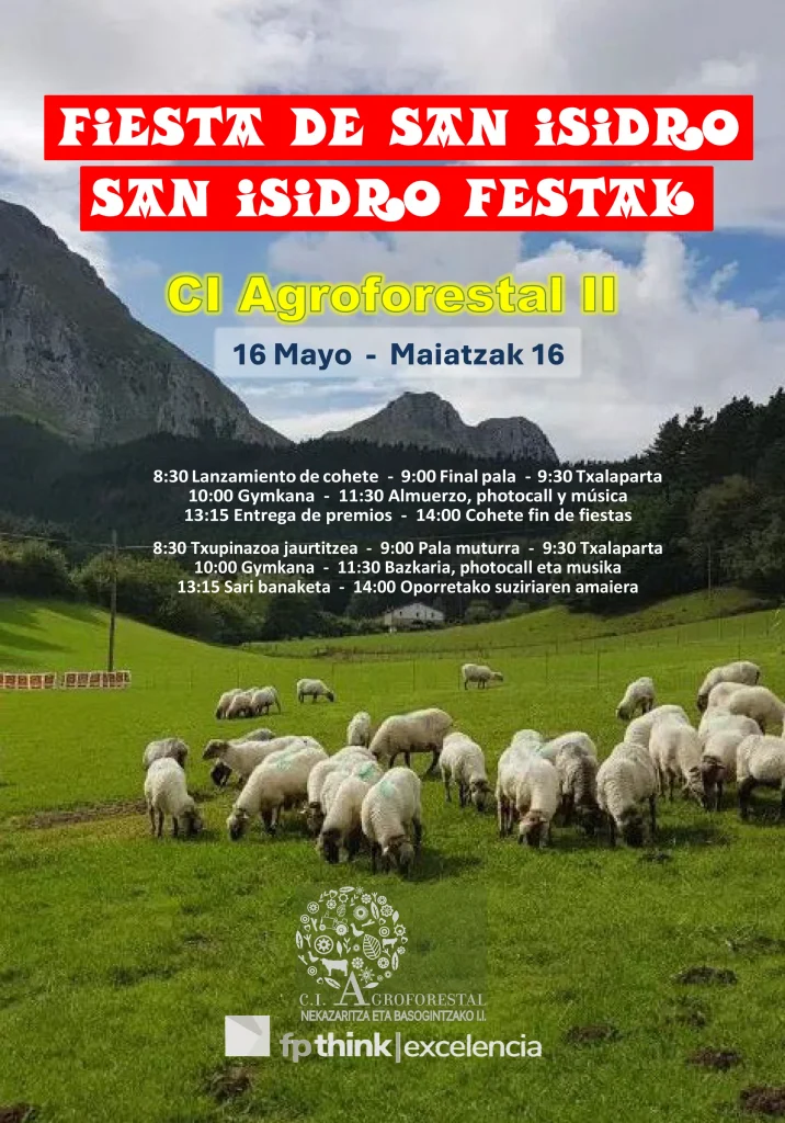 Cartel Fiesta de San Isidro en el CI Agroforestal